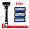 6 Edge Safety Razor for Mens Shaving&Womens Hair Removal Easy Sharp Shaving Blades Manual Shaver