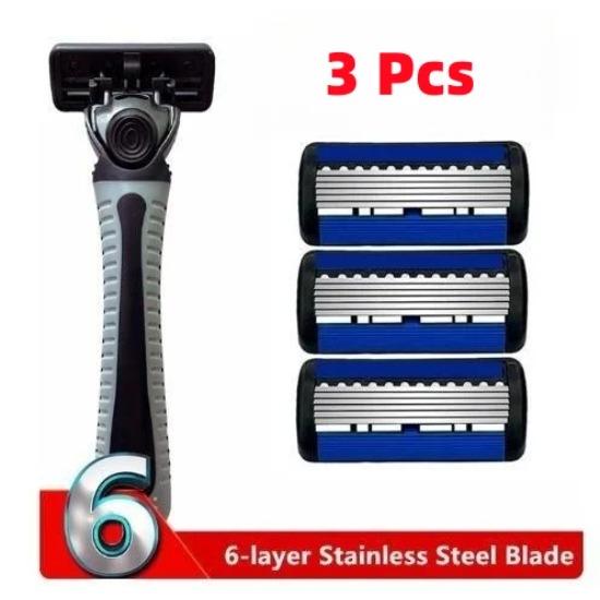 6 Edge Safety Razor for Mens Shaving&Womens Hair Removal Easy Sharp Shaving Blades Manual Shaver