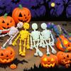 Halloween Skeleton Refrigerator Magnet 3D Printed Poseable Skeleton Figurine with Movable Joints Articulated Skeleton Fridge Magnetic Decoration