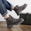 Американские ретро ботинки Мартин мужские 2025 новая осень и зима кожаные в британском стиле рабочие ботинки мужские на толстой подошве шлепанцы кожаные туфли