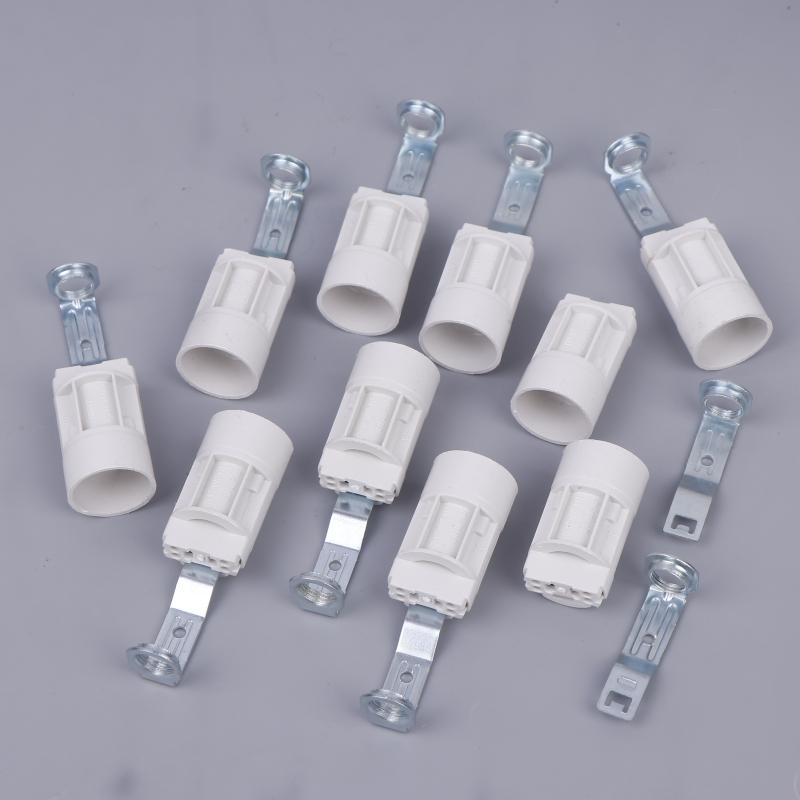 10 Pcs Candelabra Socket E14 Bracket Lamp Holder Lighting Base Zinc Alloy Sockets Bulb Holder With Bracket For Crystal Lamps
