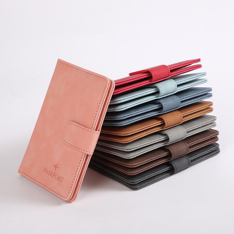 Кожаные обложки-чехлы для паспорта Водонепроницаемый дорожный кошелек для кредитных карт Милая книжка для паспорта для женщин/мужчин Обложка для паспорта с застежкой