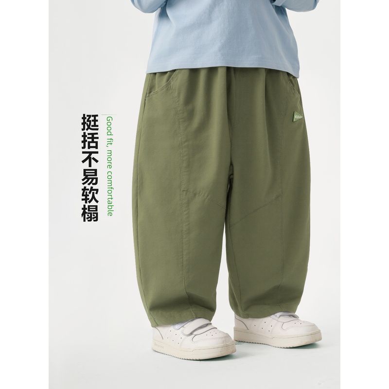 Right European Style Boys' Woven Straight-Leg Pants Spring and Autumn 2026 New Children's Clothing Kids' Long Pants Baby Casual Versatile Pants
