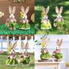 Artificial Straw Easters Rabbit Holiday Wedding Indoor Outdoor Festival Supplies Decorations Rabbit Doll Animal Model