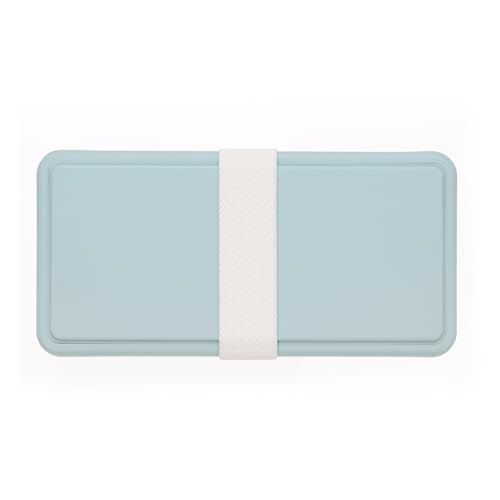 Квадратный ланч-бокс GEL-COOL, цвет Linea Blue, с термоизолирующей крышкой, большой размер (17.8 x 8.7 x 6 см), Объем 500 мл, Однослойная, Подходит для женщин, мужчин и