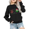 Kids' Fashion Loose-Fit Casual Long-Sleeve Christmas Print Oversized Crewneck Sweatshirt
