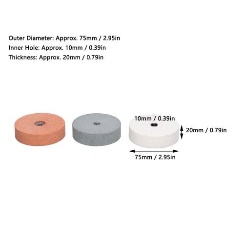Polishing Wheel, 3-Piece Set, 75mm Diameter, Silicon Carbide Grinding Wheel, 20mm Thick, for Woodworking