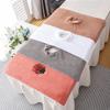 35*35Cm 40*80Cm Thickened Coral Velvet Beauty Spa Massage Face Towel With Hole Bed Bandana Massage Table Planking Cosmetic Towel