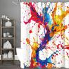 Abstract Splash Art Shower Curtain, Bathroom Decorative Shower Curtain, Waterproof Shower Curtain with Hooks