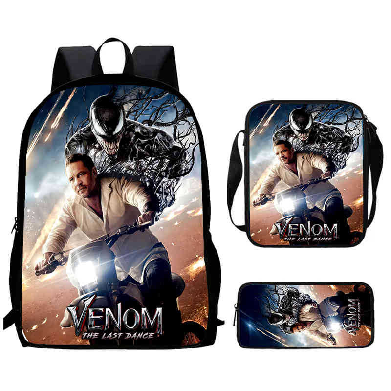 Школьный рюкзак Venom 3 Высокое разрешение Многофункциональный Оксфорд Легкий Рюкзак