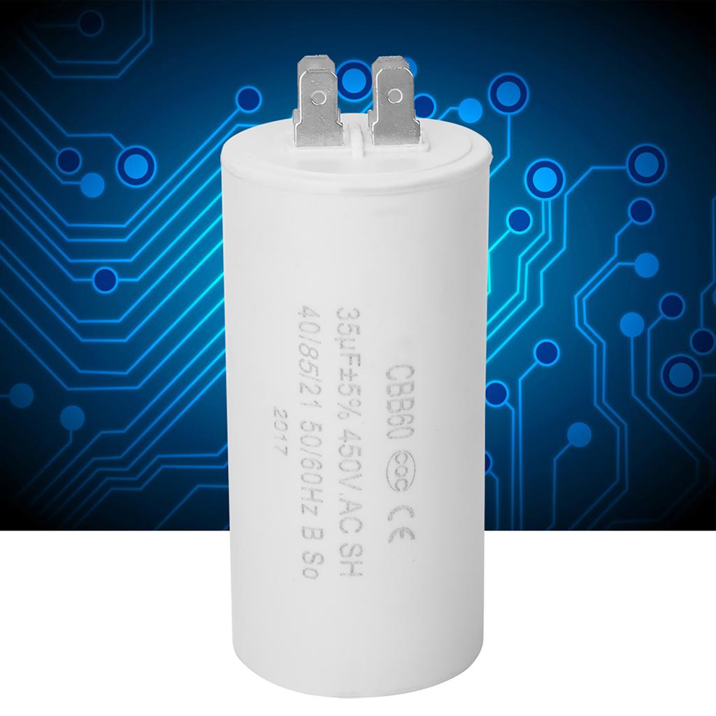 CBB60 EcO Friendly 4 Pin Motor Running Start Capacitor 450V 35uf ESR 0.2 for Appliance