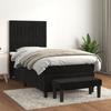 3137931 vidaXL Divan Bed and Mattress Black 80x200 Cm Velvet
