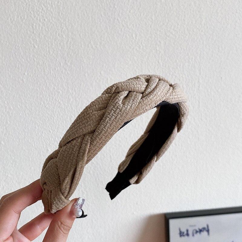 Новые корейские женские широкие ленты для волос, головной убор, винтажный простой обруч для волос с принтом, резинки для волос, аксессуары для волос для девочек, головные уборы