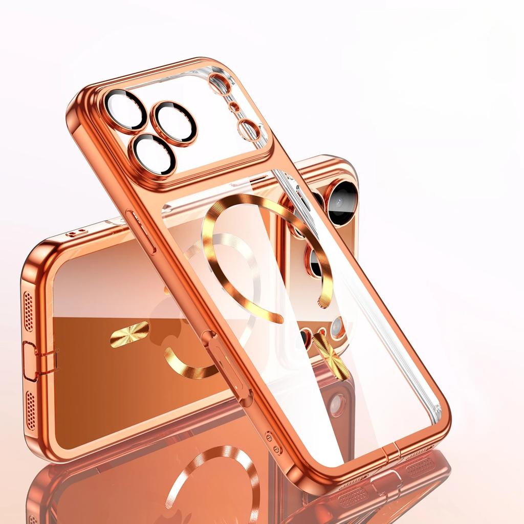 Ультратонкий прозрачный чехол-бампер с покрытием и защитой линз для iPhone 17 Pro Max 17Pro 17 Air, с защитой от пыли для порта зарядки Magsafe