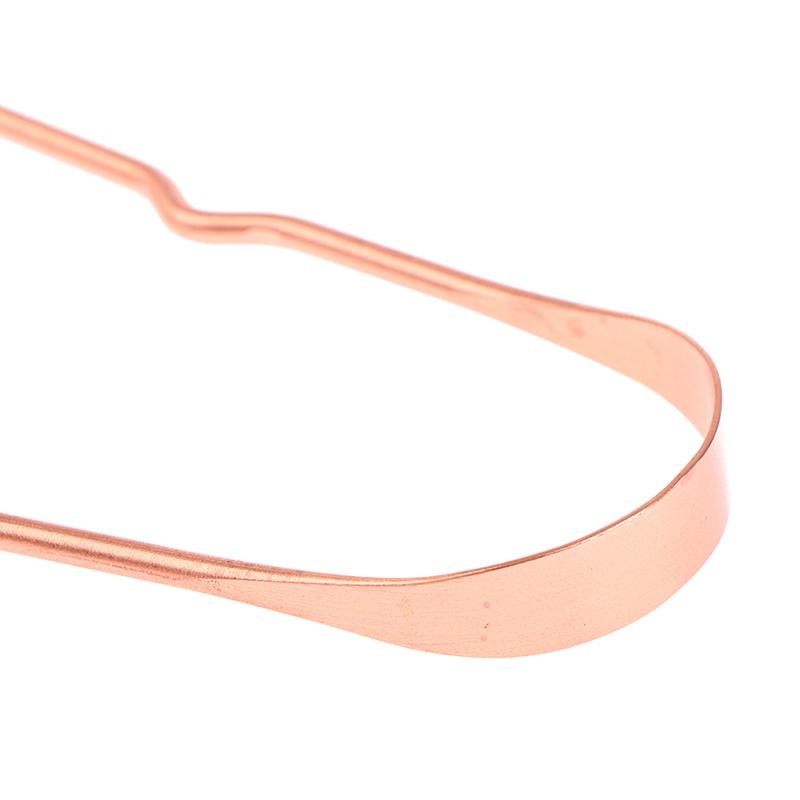 1 шт. Скребок для языка из чистой меди, медный очиститель для языка, портативные скребки для языка, инструменты для гигиены полости рта