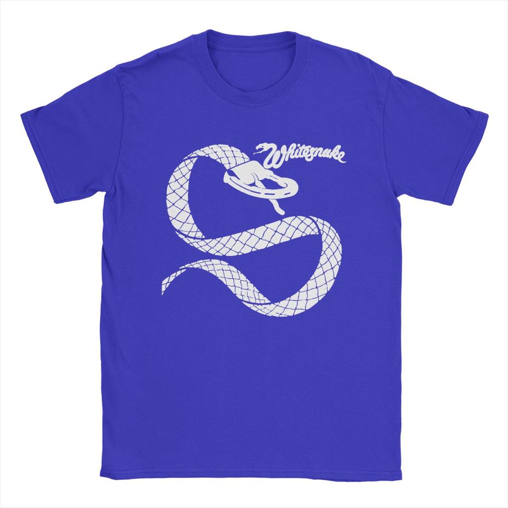 Men T-Shirts Whitesnake Band Logo Funny Cotton Tees Short Sleeve T Shirts O Neck Clothes Party