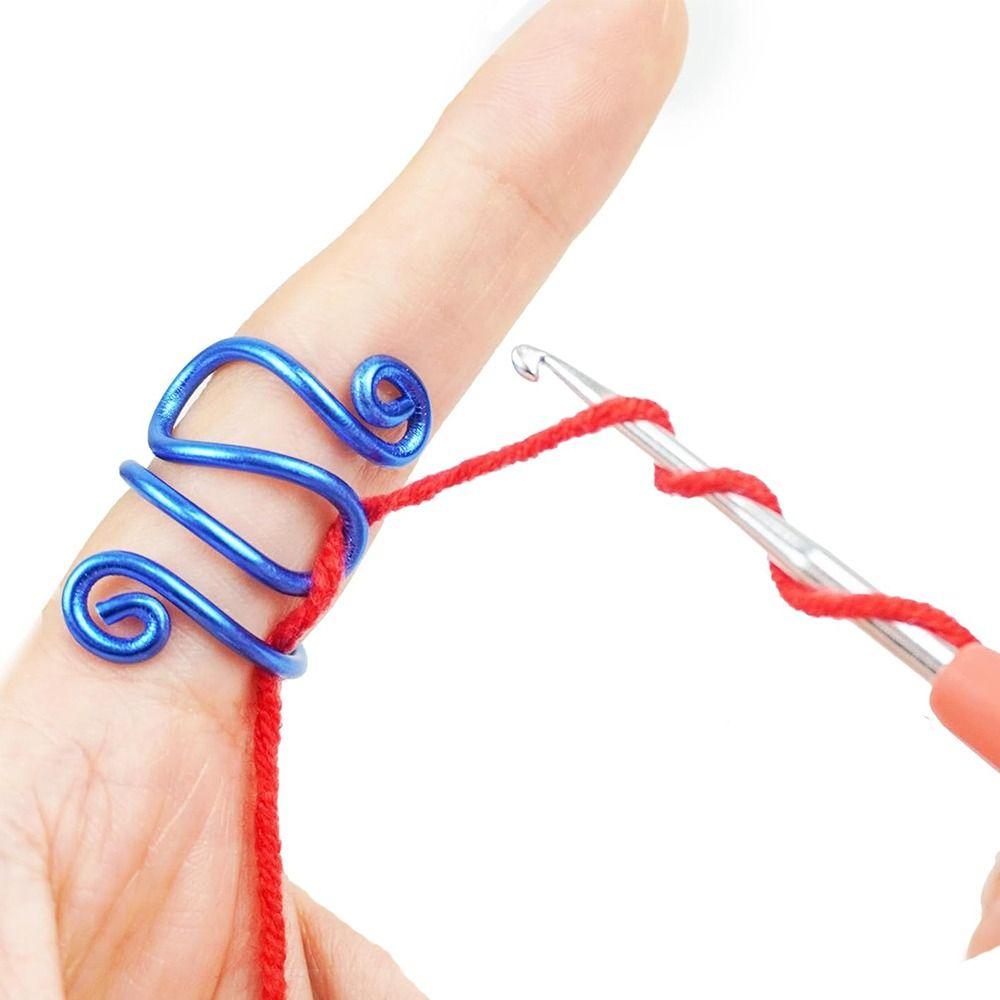 Sewing Accessories Adjustable Crochet Finger Ring Finger Wear Guides Ring Finger Household