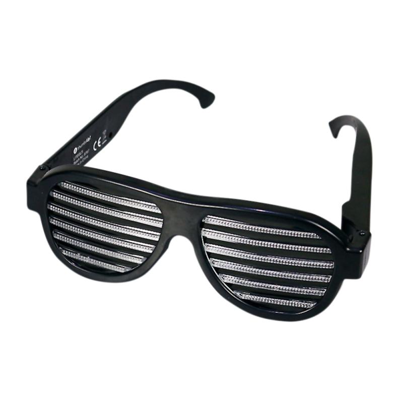 Светодиодная вспышка, голосовое управление, очки, жалюзи, холодный свет, светящиеся очки, игрушки, Хэллоуин, Рождественская ночь