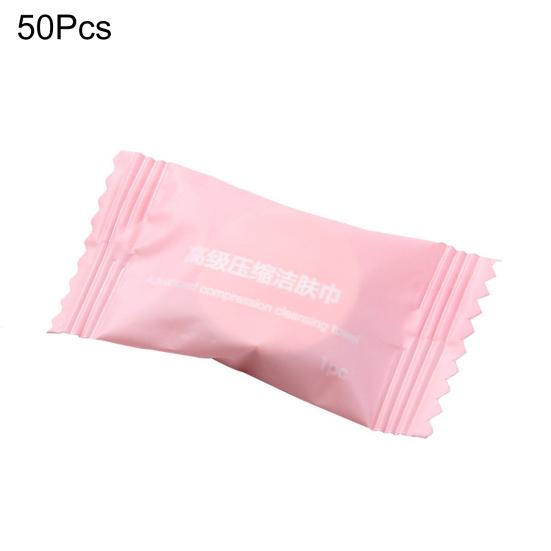 50 шт./пакет Очищающие салфетки Расширяемые Приятные на ощупь Полиэстер Одноразовые Спрессованные Салфетки для рук Салфетки для лица Принадлежности для туалетной комнаты