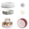 Calendar Number Advent Countdown Tray Gypsum Set Silicone Mold DIY Circular Lucky Star Candle Stand Decoration Resin Mold Crafts