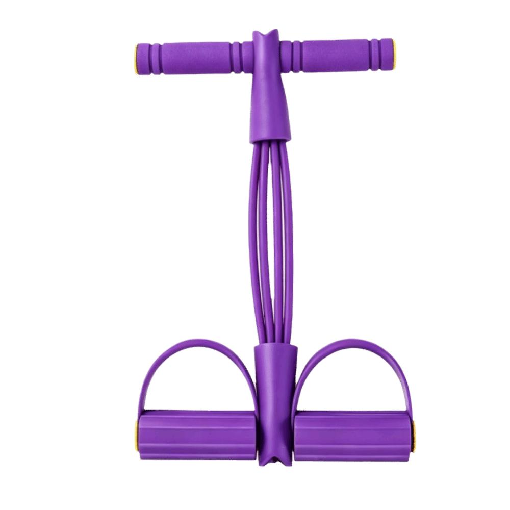 2PCS 4 Tube Pedal Resistance Band 6 Tube Foot Pedal Exerciser Durable Sit up Trainer Arm Training