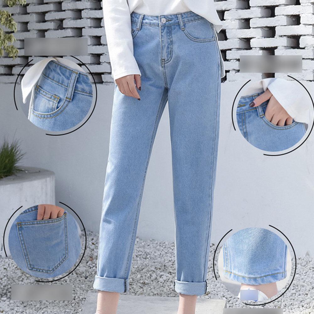 Женские джинсы-гарем с высокой талией Белые брюки больших размеров Черные джинсы