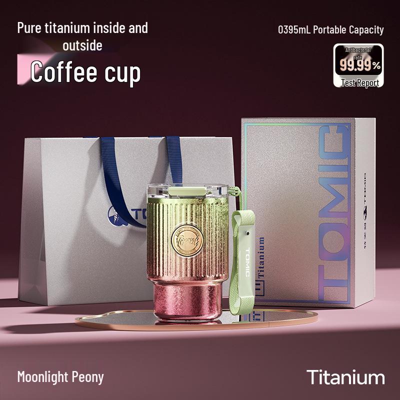 Термокружка для кофе TeMeKe Roman Star из чистого титана - Новая высококачественная модель, идеальный подарок на день рождения.