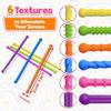 6pcs Silicone Sensory Sticks Fidget Toys Texture Quiet Twisting Fidget Toys  Kids Adults