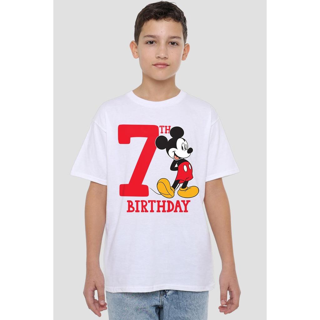 Disney Childrens/Kids Mickey Mouse 7th Birthday T-Shirt