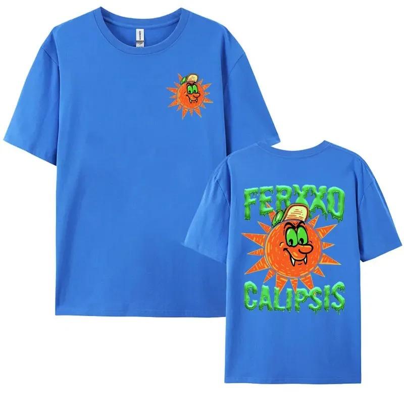 Rapper Feid Ferxxocalipsis World Tour 2024 Tee Shirt Men's Women Harajuku Hip Hop Style T Shirts Summer 100% Cotton T-shirt Tops