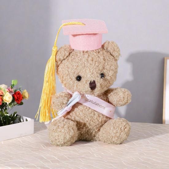 Выпускной плюшевый мишка с кепкой доктора философии плюшевая мягкая игрушка в подарок выпускникам мягкая кукла-медведь выпускной подвеска в виде сумки плюшевый мишка