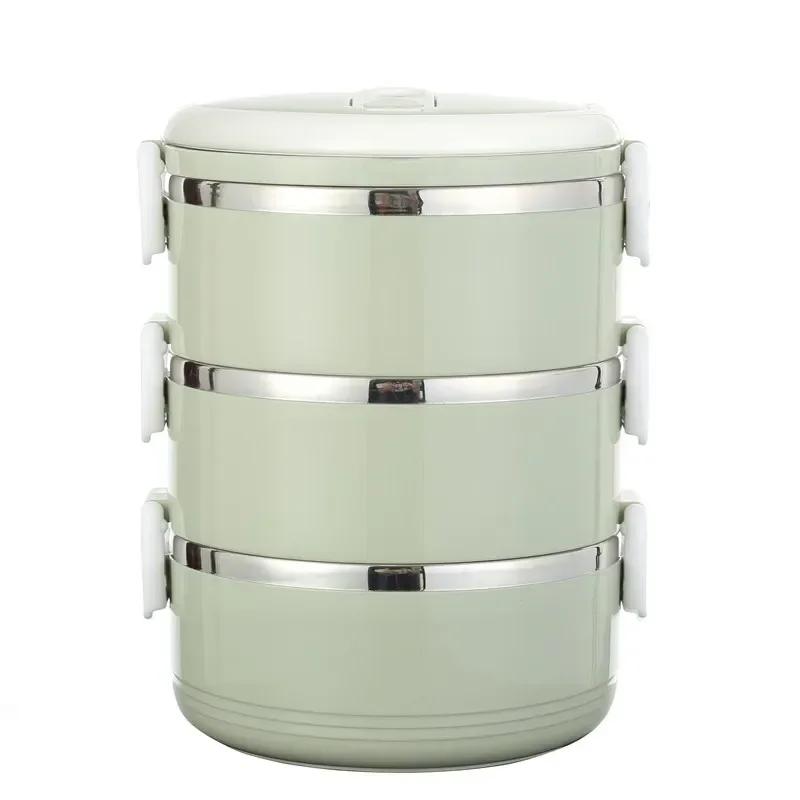 1-4 Layer Food Storage Containers Microwaveable Bento Lunch Box with Handle Insulated Food Container for Work School Camping Box