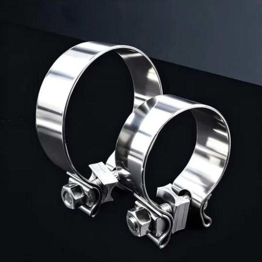 40-76mm Pipe Connection Hoop Stainless Steel Steel Pipe Clamp Strong Exhaust Pipe Clamp