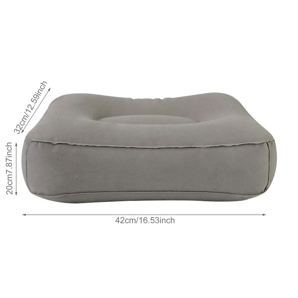 1 шт. серая надувная подушка из ПВХ для путешествий, подушка для ног, детская подушка для сна и отдыха в самолете, автомобильном автобусе, подушка для ног