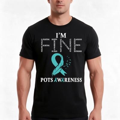 Postural Orthostatic Tachycardia Syndrome Pots Warrior Im Fine Tshirt Summer Casual Cotton Tee Oversized Streetwear Tops