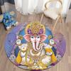 Ganesha Ronde Tapijten Voor Woonkamer Slaapkamer Tapijt Zacht фланелевой коврик в богемном стиле Kamer Tapijt Tapis домашний декор