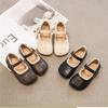 Girls' Small Leather Shoes 2025 Spring New Children's Shoes Soft-soled Princess Shoes Spring and Autumn Women's Treasure Single Shoes Black Girl