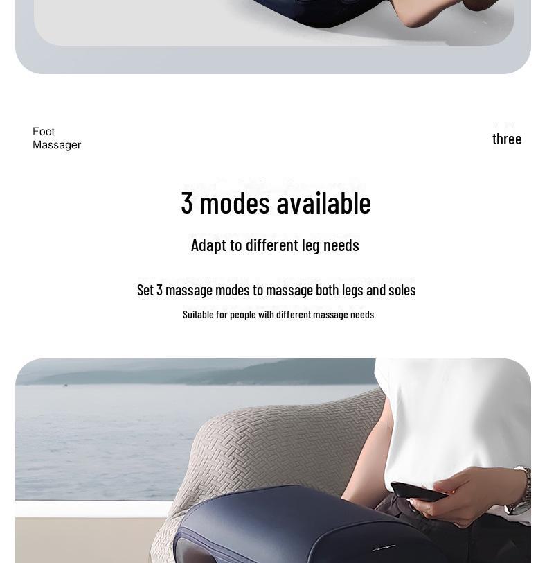 Многофункциональный массажер для ног и ступней с дистанционным управлением, функцией прогрева и разминания