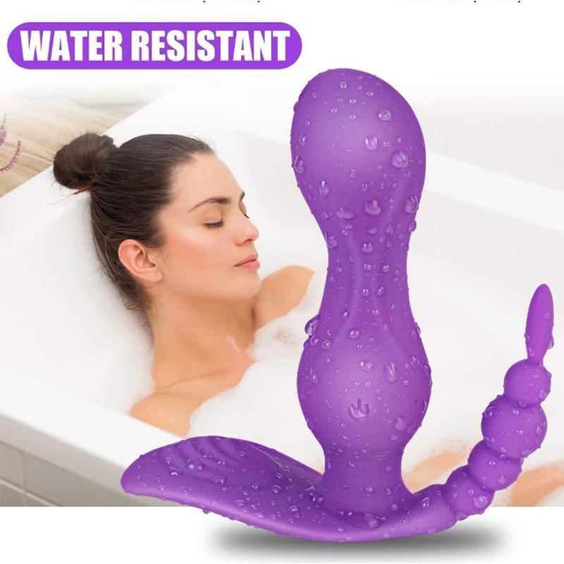 Новый 10-скоростной носимый фаллоимитатор-бабочка-вибратор «три в одном», стимулятор точки G, вибрирующее устройство для мастурбации, секс-игрушка