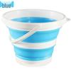 Портативное складное ведро для воды с крышкой - Силиконовый пластик для улицы, автомойки, ручного использования