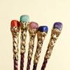Wooden Handle Crystal Magic Wand Crystal Ball Magic Scepter Creative Fairy Stick  Holiday Gift