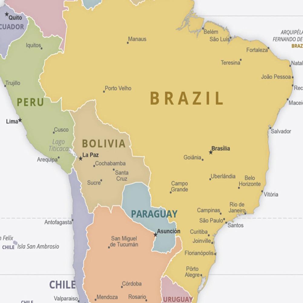 World Map Wall Decor,Home Office Decor,Gift for Geography Lovers,Educational Artwork,Wall Decor,Travel Supplies