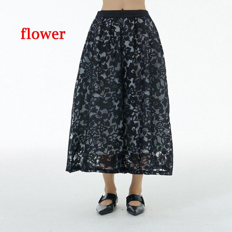 Xitao Сетчатые широкие брюки с модным принтом, женские брюки WMD6824