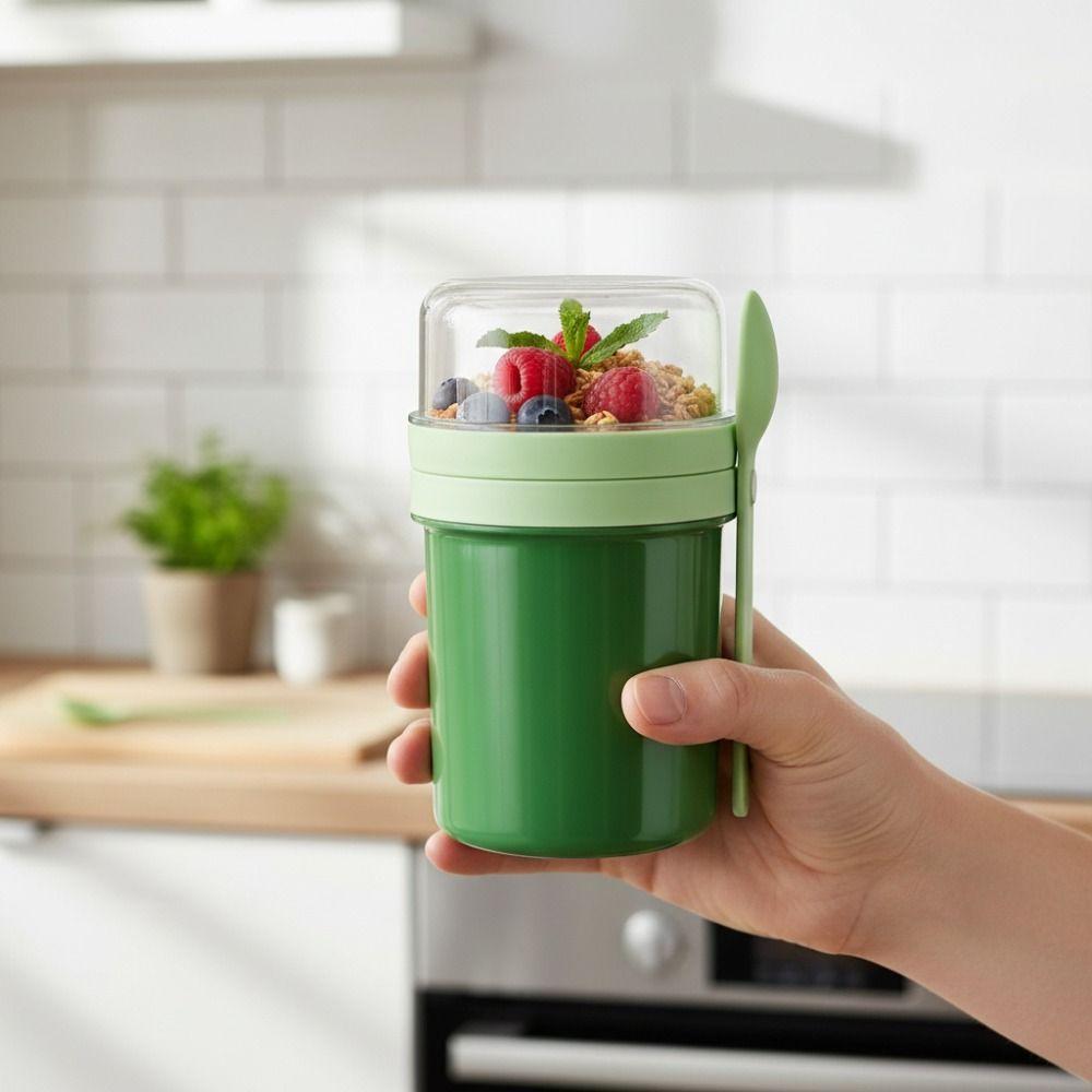 with Spoon Breakfast Cup Dressing Holder Yogurt Container Convenient Fruit Cup School
