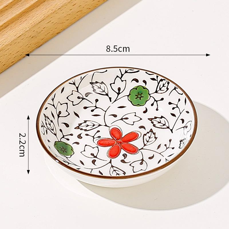 Японские мини-керамические тарелки для барбекю, соусов для макания, сашими, суши, соевого соуса, домашние настольные тарелки для закусок, фруктов, десертов