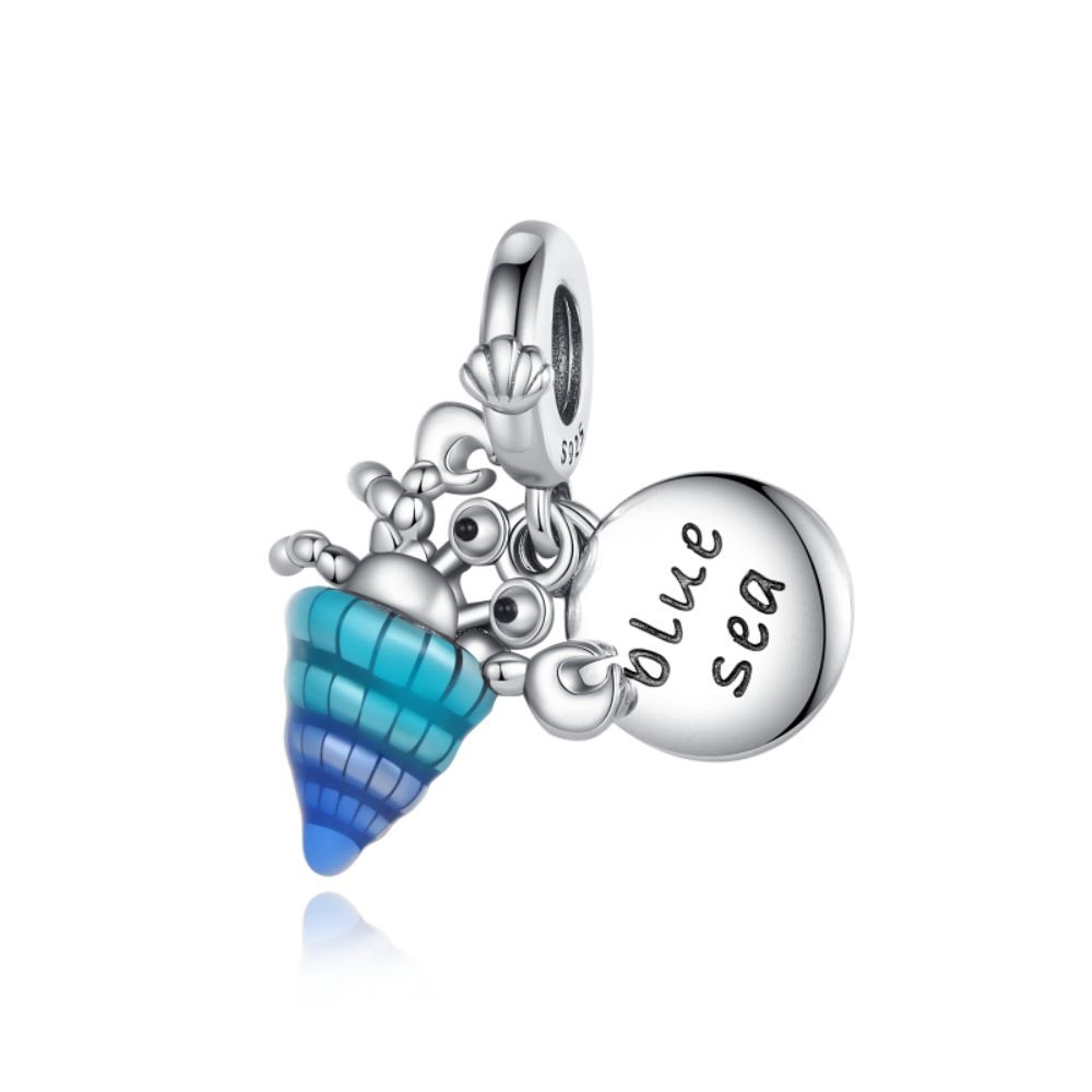 S925 Silver Ocean Fish Shaped Fashion Pendant DIY Handmade Jewelry Accessories