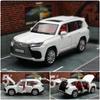 1/32 Lexus LX600 внедорожник спортивная машинка игрушка 1:32 JKM литая миниатюрная модель светящегося транспортного средства свободные колеса коллекция подарок для мальчиков детей