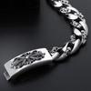 Men's Bracelet Pin Style Thick 1.5cm Wide Bracelet Retro Cross Bracelet