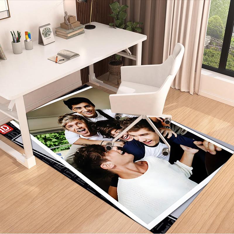 One Direction Band Carpet for Playroom Bedroom Living Room Sofa Home Decor,kids Game Area Rug Non-slip Floor Mat