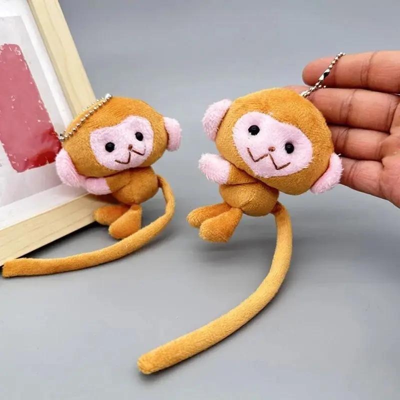 1-40PCS Cute Animal Little Monkey Plush Doll Toys Long Tailed Monkey Doll Pendant Keychain Backpack Hangings Decoration Gifts